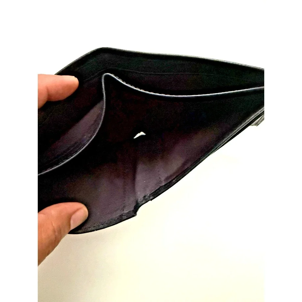 Men's Wallet Carolina Herrera Black Leather Bifold Logo